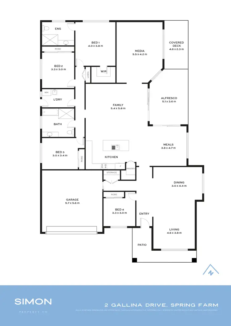 Floorplan of Homely house listing, 2 Gallina Drive, Spring Farm NSW 2570