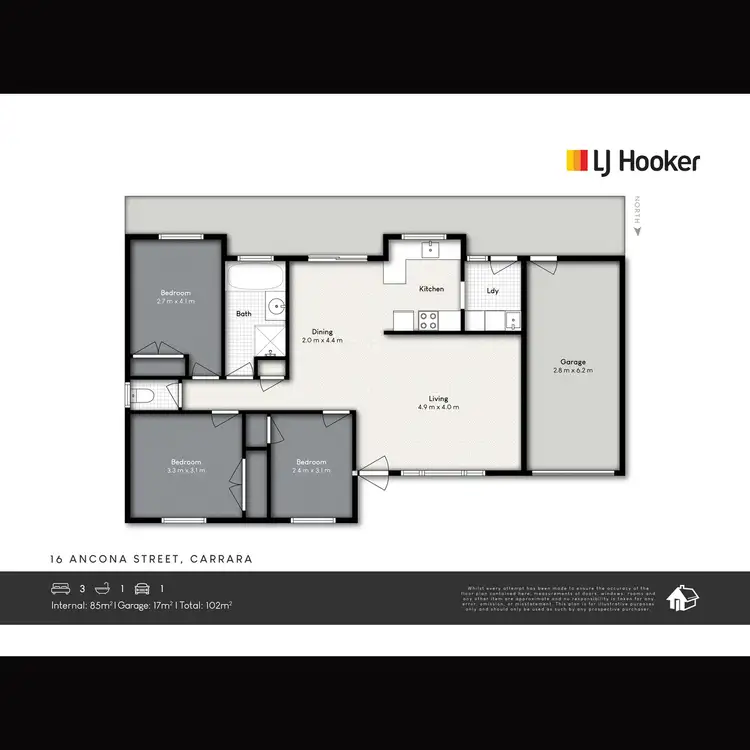 Floorplan of Homely house listing, 16 Ancona Street, Carrara QLD 4211