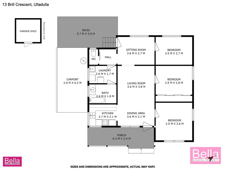 Floorplan of Homely house listing, 13 Brill Crescent, Ulladulla NSW 2539