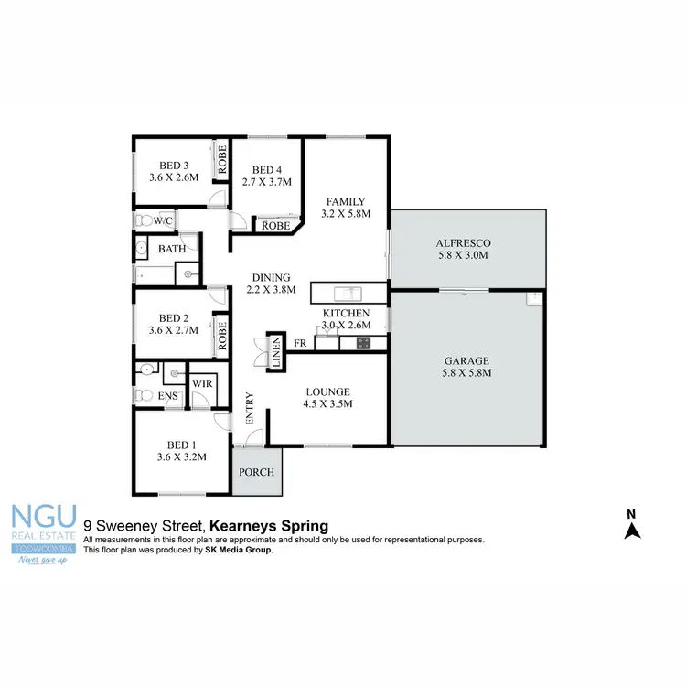 Floorplan of Homely house listing, 9 Sweeney Street, Kearneys Spring QLD 4350