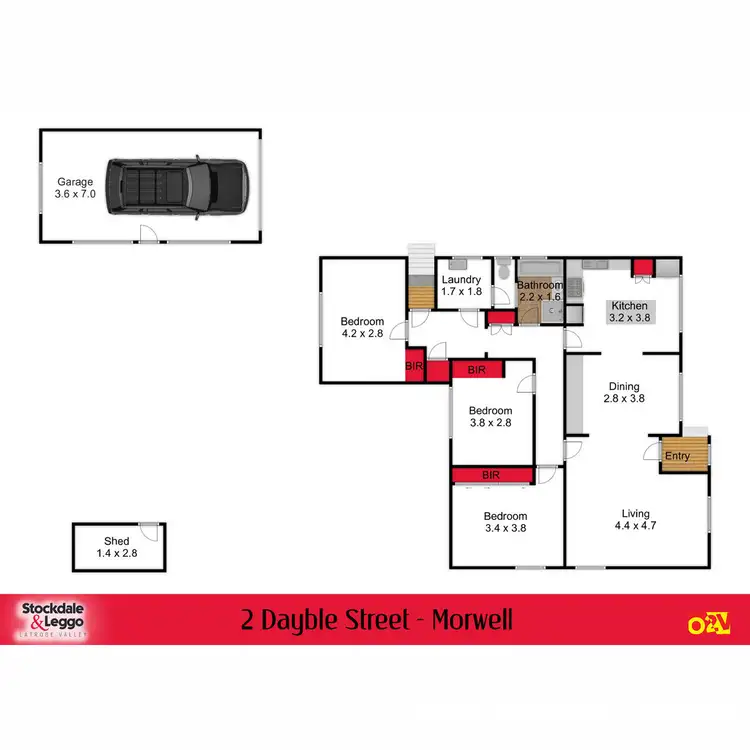Floorplan of Homely house listing, 2 Dayble Street, Morwell VIC 3840
