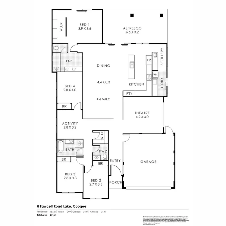 Floorplan of Homely house listing, 8 Fawcett Road, Lake Coogee WA 6166