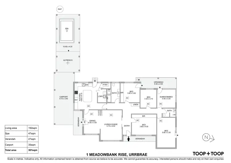 Floorplan of Homely house listing, 1 Meadowbank Rise, Urrbrae SA 5064