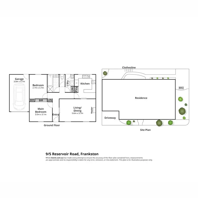 Floorplan of Homely unit listing, 9/5 Reservoir Road, Frankston VIC 3199