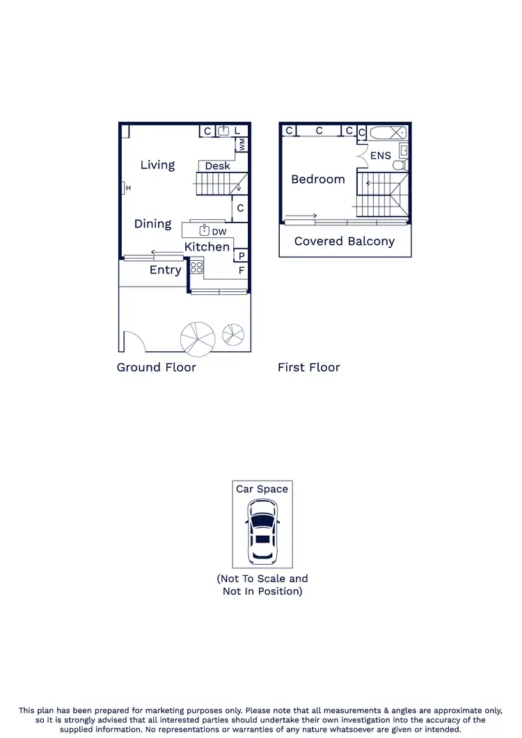 Floorplan of Homely townhouse listing, B3/73 Haines Street, North Melbourne VIC 3051