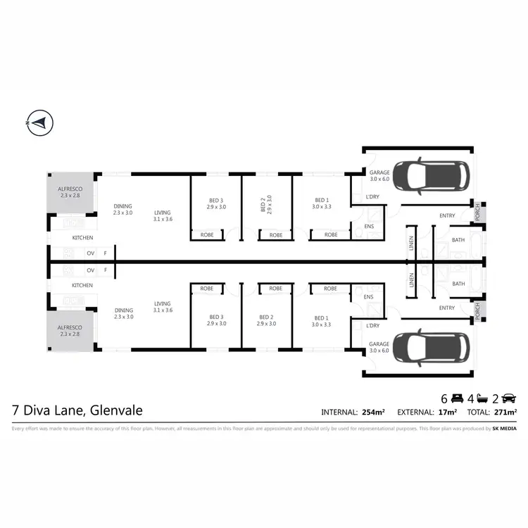 Floorplan of Homely unit listing, 7 Diva Lane, Glenvale QLD 4350
