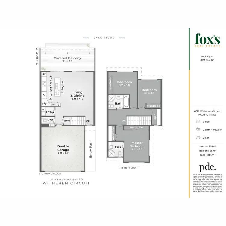 Floorplan of Homely townhouse listing, 8/37 Witheren Circuit, Pacific Pines QLD 4211