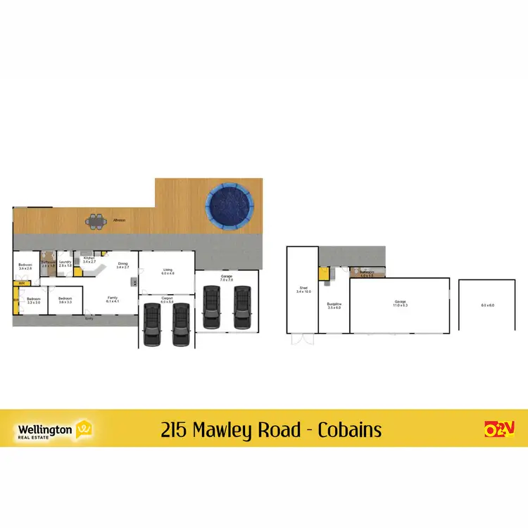 Floorplan of Homely rural property listing, 215 Mawley Road, Cobains VIC 3851