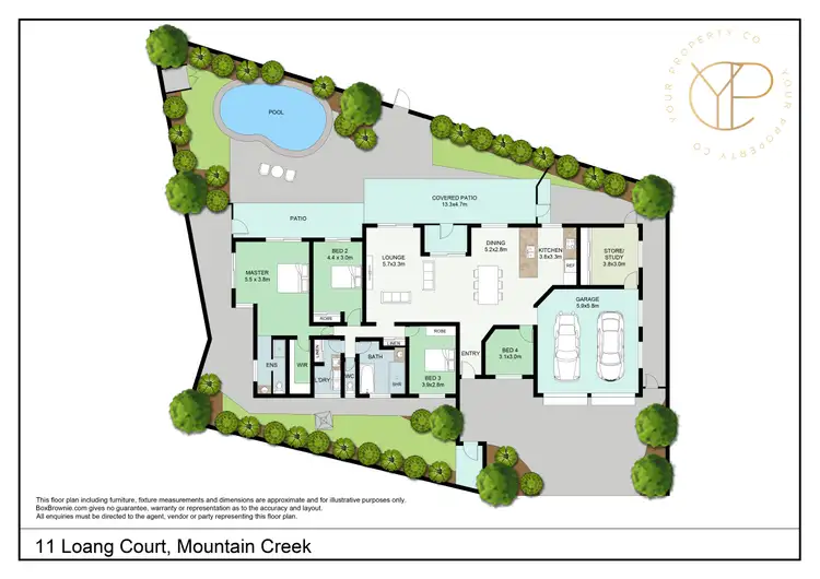 Floorplan of Homely house listing, 11 Loang Court, Mountain Creek QLD 4557