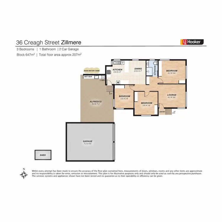 Floorplan of Homely house listing, 36 Creagh Street, Zillmere QLD 4034