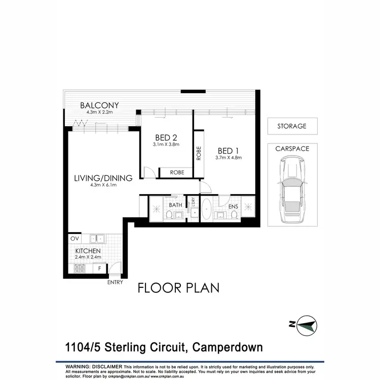 Floorplan of Homely apartment listing, 1104/5 Sterling Circuit, Camperdown NSW 2050