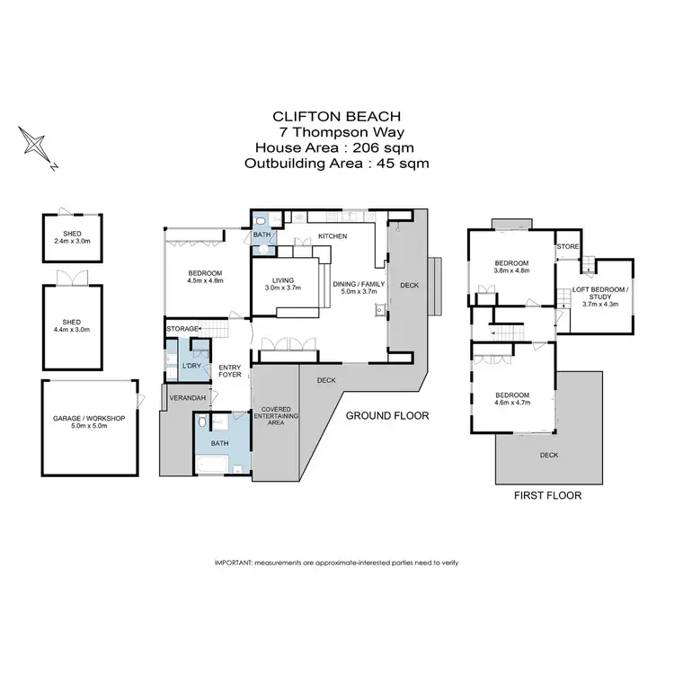 Floorplan of Homely house listing, 7 Thompson Way, Clifton Beach TAS 7020