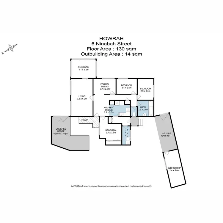 Floorplan of Homely house listing, 6 Ninabah Street, Howrah TAS 7018