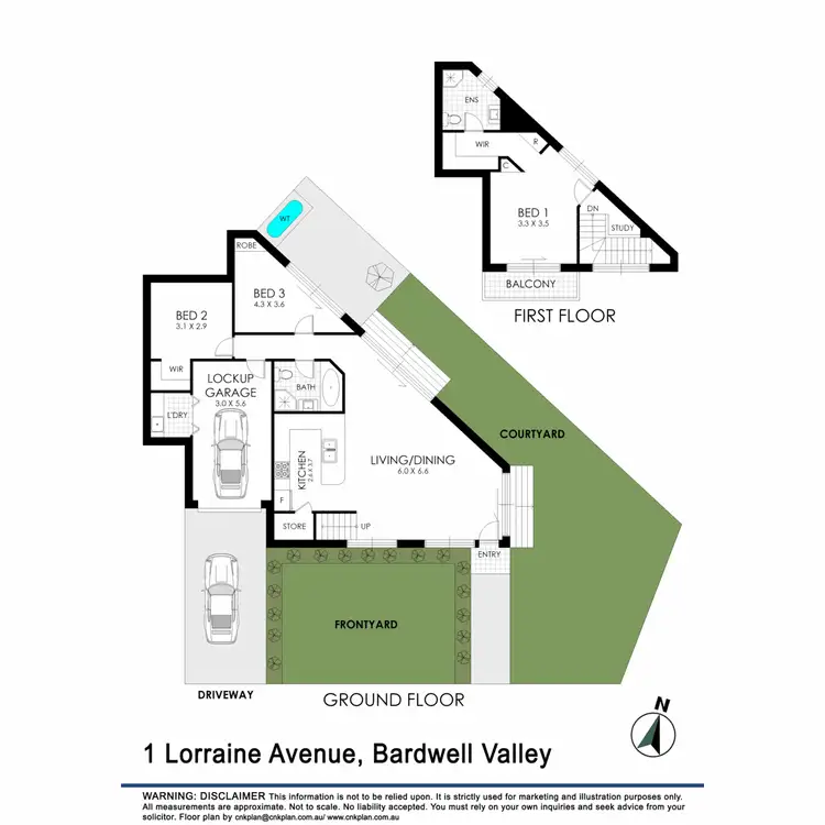Floorplan of Homely semi-detached listing, 1 Lorraine Avenue, Bardwell Valley NSW 2207