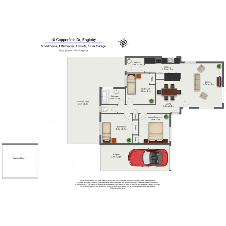 Floorplan of Homely house listing, 10 Copperfield Drive, Eagleby QLD 4207
