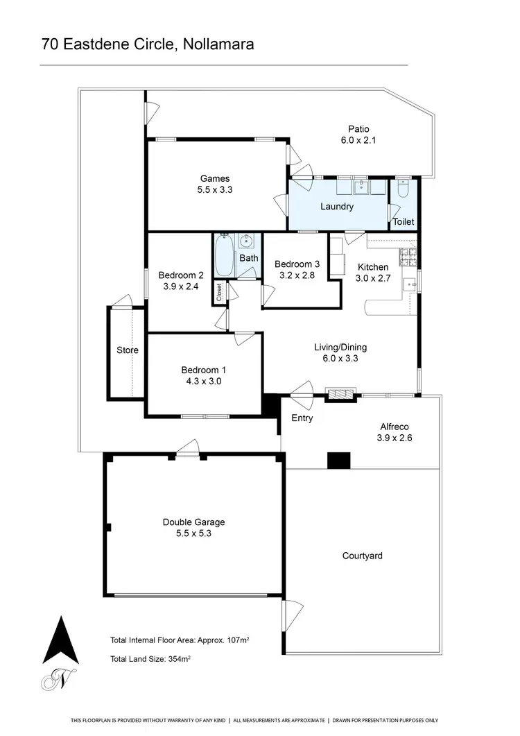 Floorplan of Homely house listing, 70 Eastdene Circle, Nollamara WA 6061