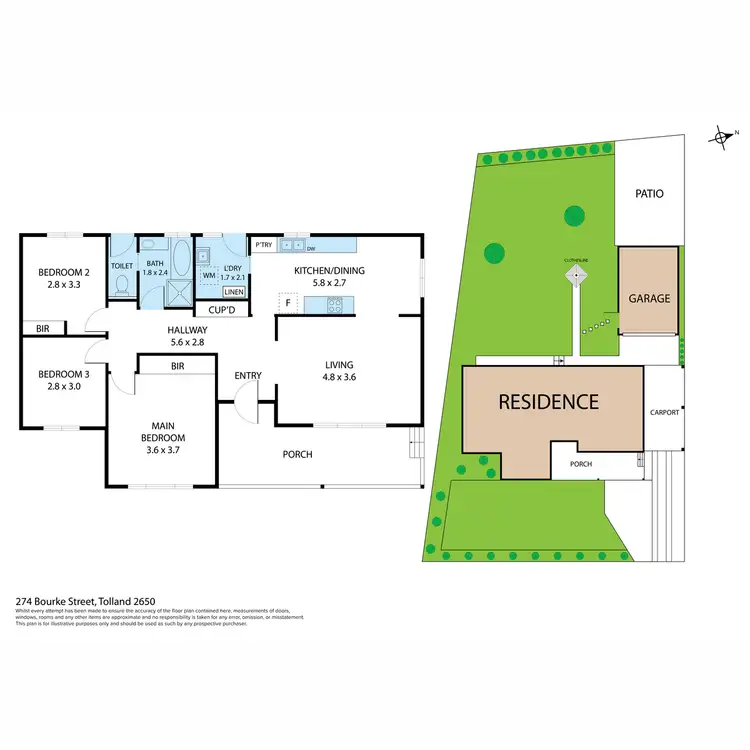 Floorplan of Homely house listing, 274 Bourke Street, Tolland NSW 2650