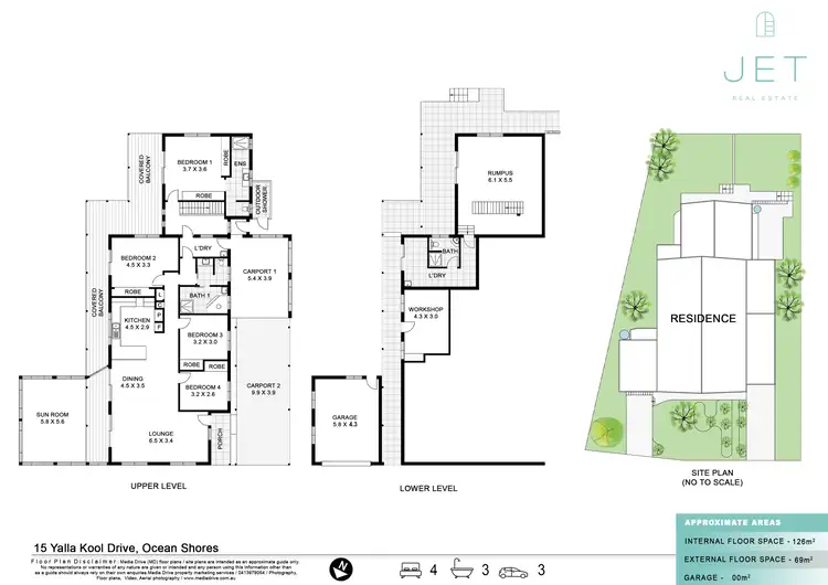 Floorplan of Homely house listing, 15 Yalla Kool Drive, Ocean Shores NSW 2483