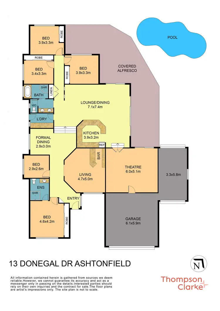 Floorplan of Homely house listing, 13 Donegal Drive, Ashtonfield NSW 2323