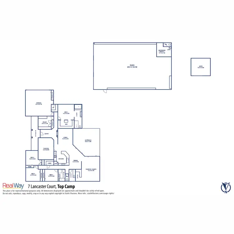 Floorplan of Homely house listing, 7 Lancaster Court, Top Camp QLD 4350
