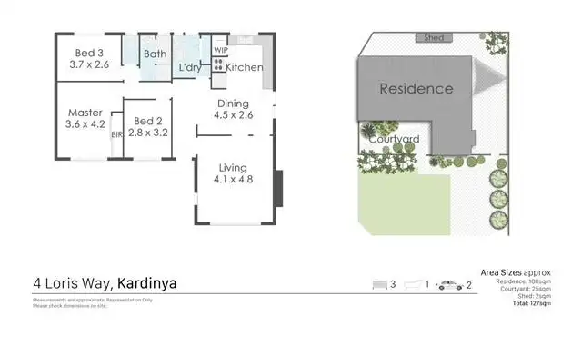Floorplan of Homely house listing, 4 Loris Way, Kardinya WA 6163