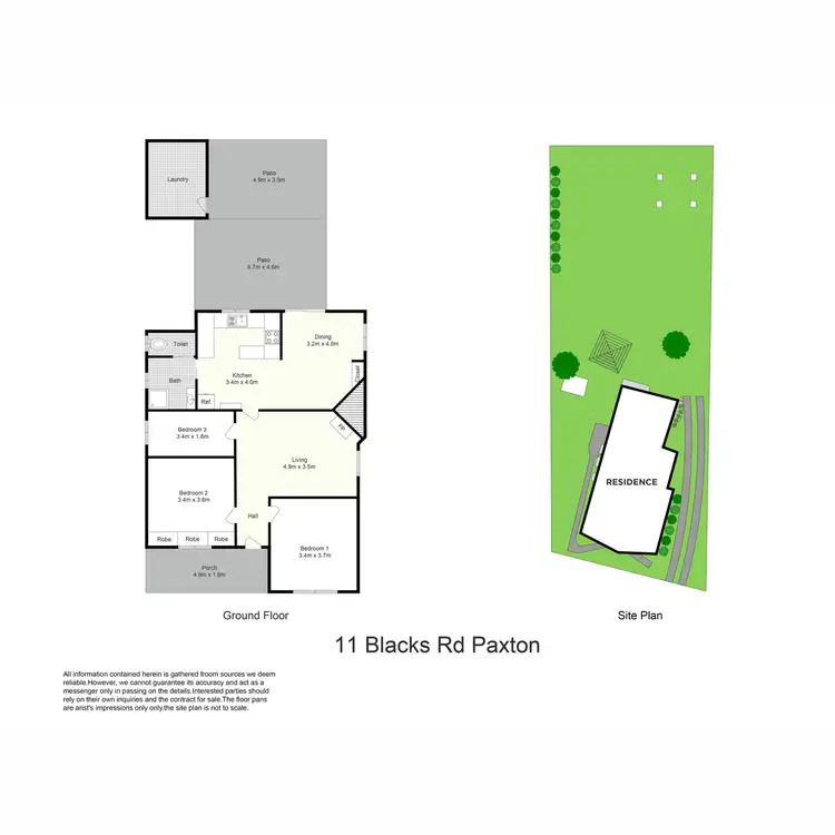 Floorplan of Homely house listing, 11 Blacks Road, Paxton NSW 2325