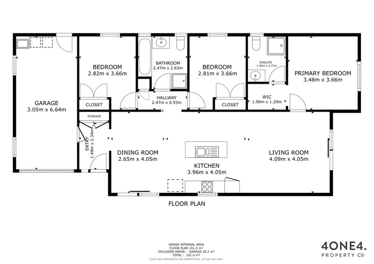 Floorplan of Homely unit listing, 3/13 Lille Street, Brighton TAS 7030