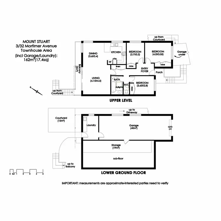 Floorplan of Homely townhouse listing, 3/32 Mortimer Avenue, Mount Stuart TAS 7000