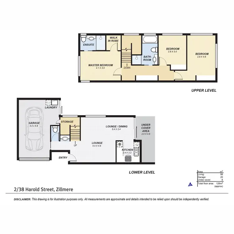 Floorplan of Homely townhouse listing, 2/38 Harold Street, Zillmere QLD 4034