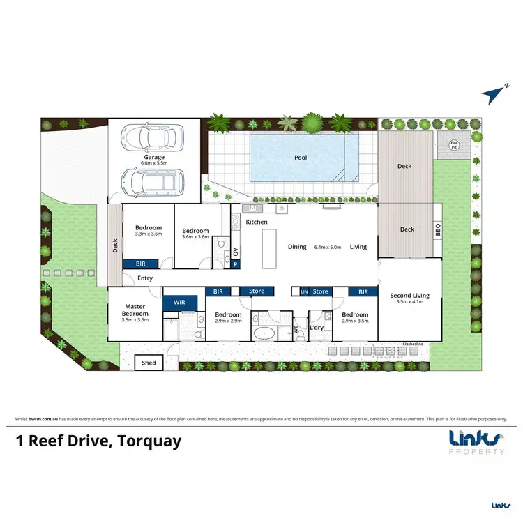 Floorplan of Homely house listing, 1 Reef Drive, Torquay VIC 3228