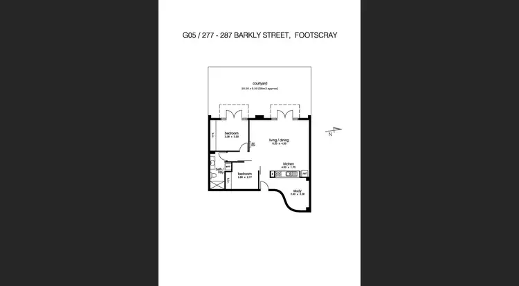 Floorplan of Homely apartment listing, 5/277 Barkly Street, Footscray VIC 3011