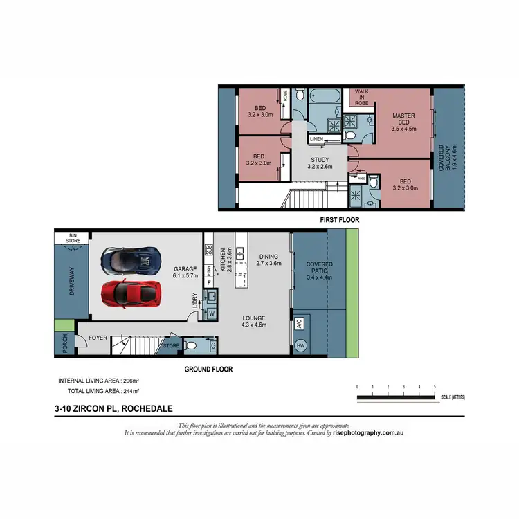 Floorplan of Homely townhouse listing, 3/10 Zircon Close, Rochedale QLD 4123