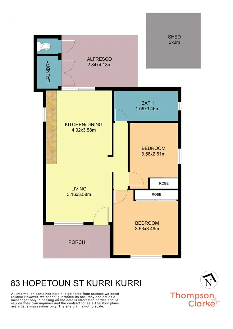 Floorplan of Homely house listing, 83 Hopetoun Street, Kurri Kurri NSW 2327