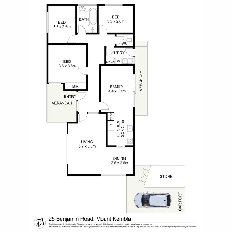 Floorplan of Homely house listing, 25 Benjamin Road, Mount Kembla NSW 2526