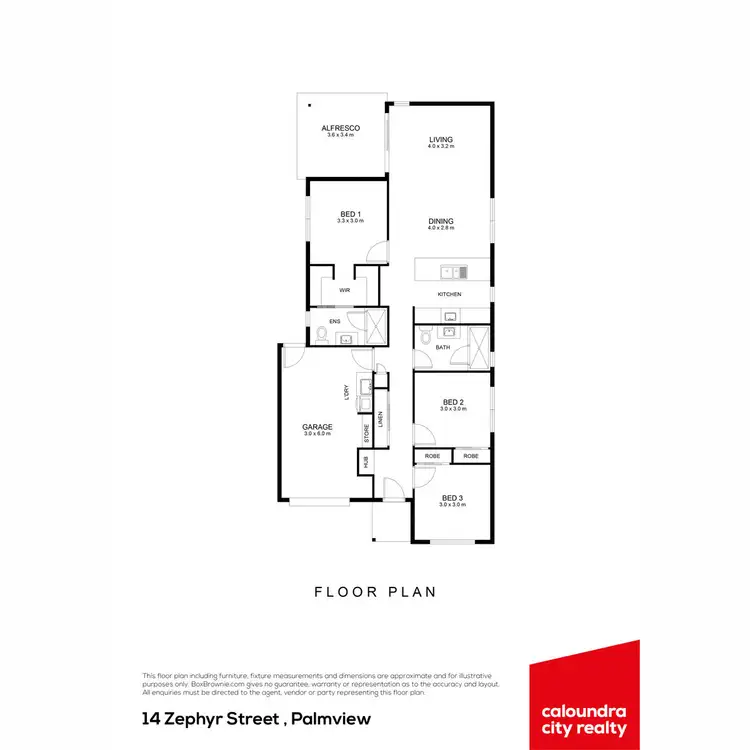 Floorplan of Homely house listing, 14 Zephyr Street, Palmview QLD 4553