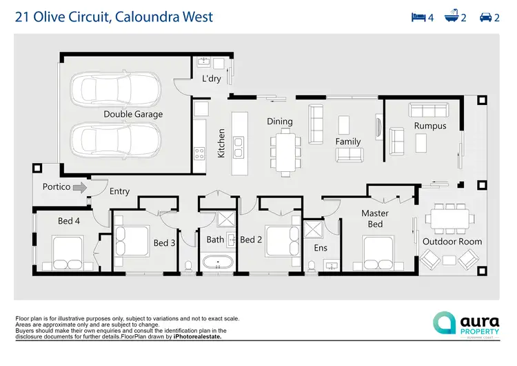 Floorplan of Homely house listing, 21 Olive Circuit, Caloundra West QLD 4551