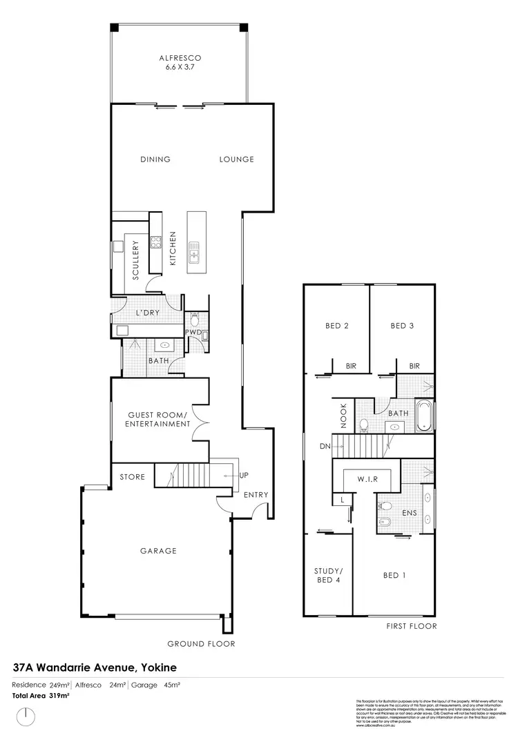 Floorplan of Homely house listing, 37A Wandarrie Avenue, Yokine WA 6060