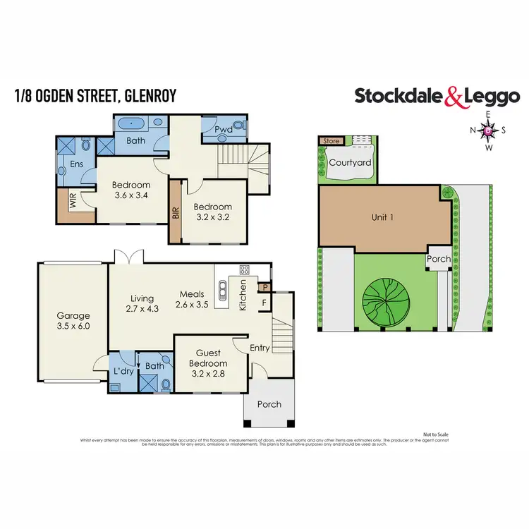 Floorplan of Homely townhouse listing, 1/8 Ogden Street, Glenroy VIC 3046