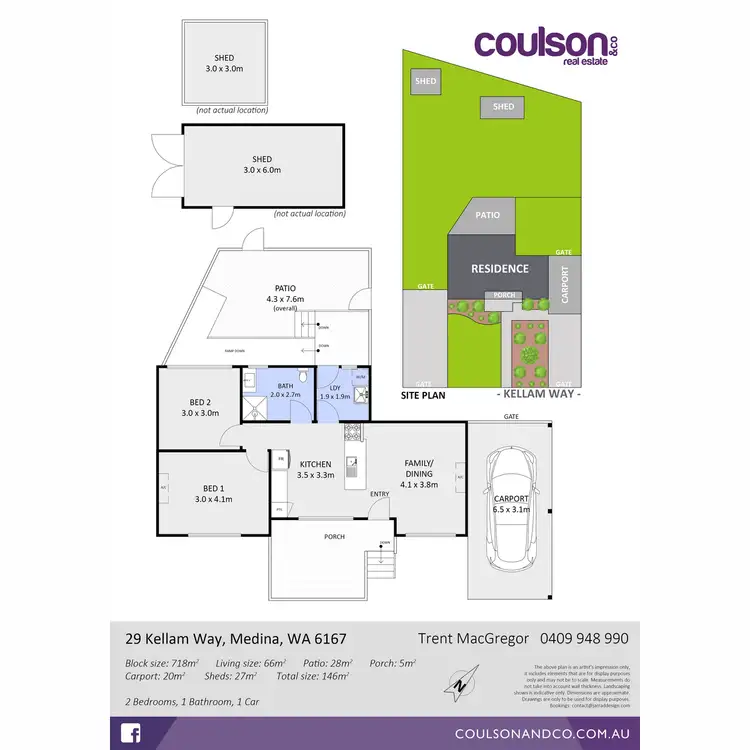 Floorplan of Homely house listing, 29 Kellam Way, Medina WA 6167