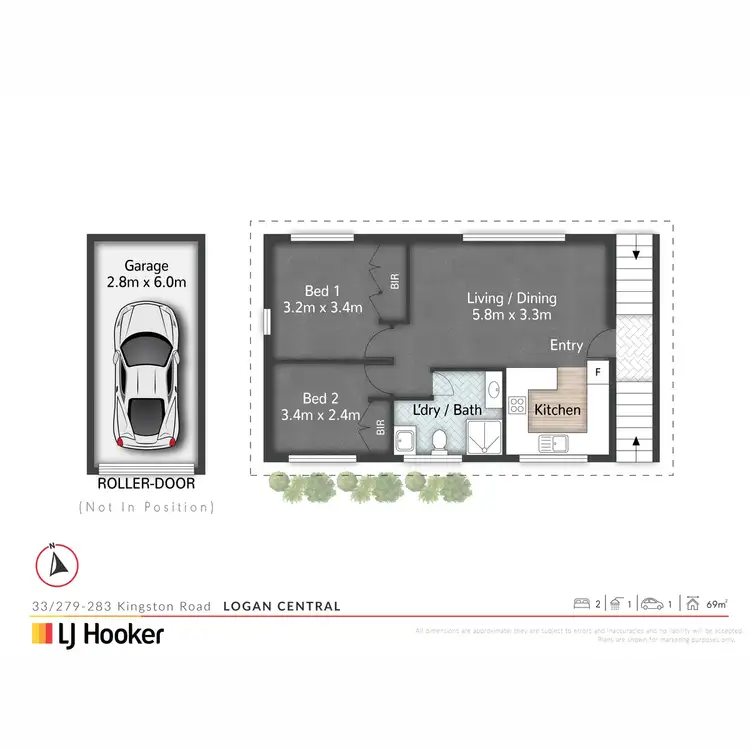 Floorplan of Homely townhouse listing, 33/279-283 Kingston Road, Logan Central QLD 4114