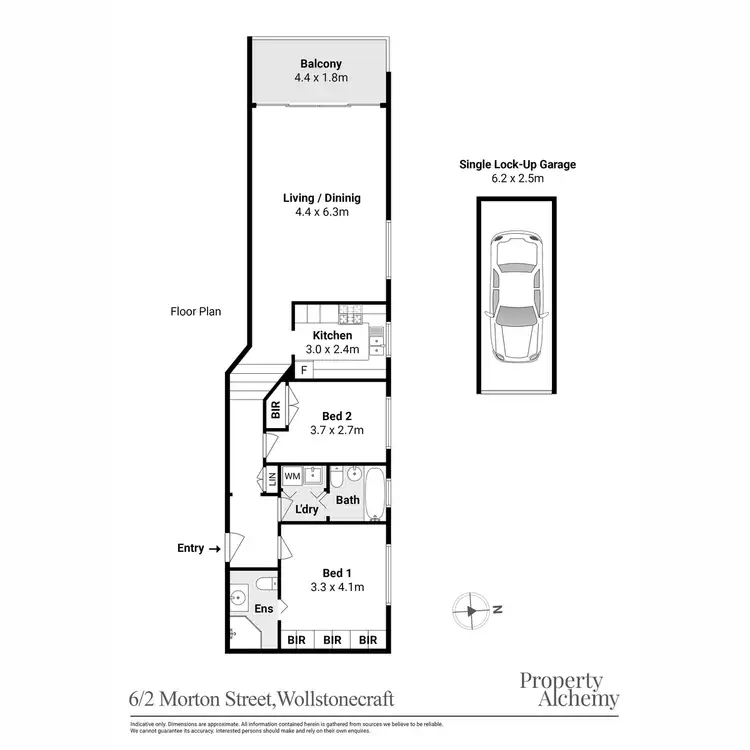 Floorplan of Homely apartment listing, 6/2 Morton Street, Wollstonecraft NSW 2065