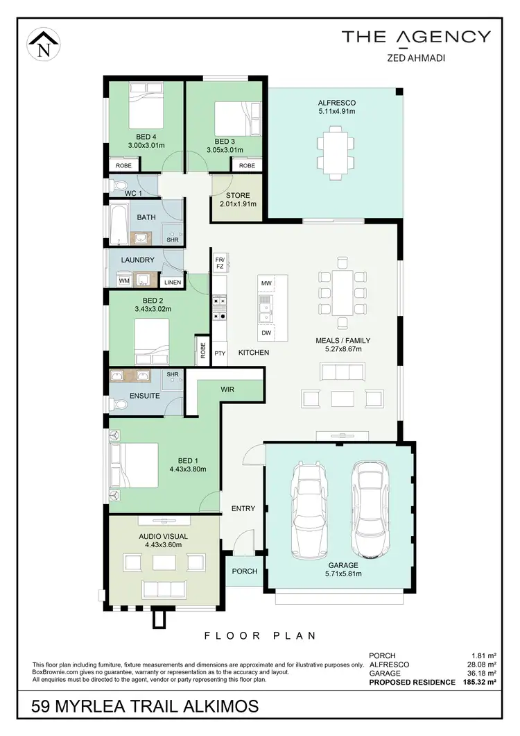 Floorplan of Homely house listing, 59 Myrlea Trail, Alkimos WA 6038