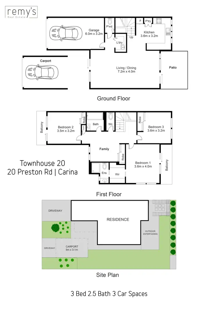Floorplan of Homely townhouse listing, 20/20 Preston Road, Carina QLD 4152