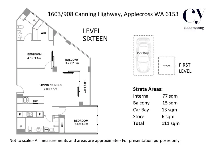 Floorplan of Homely apartment listing, 1603/908 Canning Highway, Applecross WA 6153