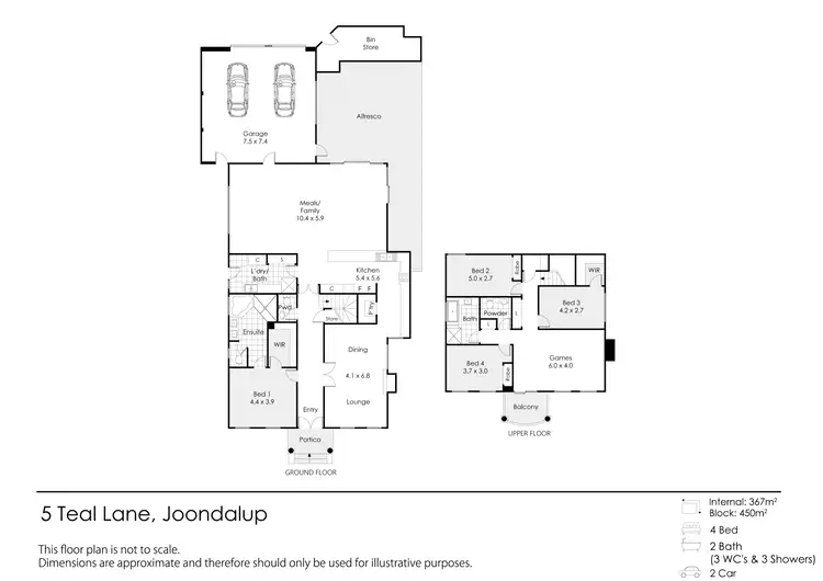 Floorplan of Homely house listing, 5 Teal Lane, Joondalup WA 6027