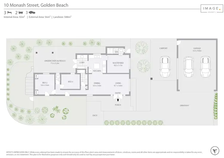 Floorplan of Homely house listing, 10 Monash Street, Golden Beach QLD 4551