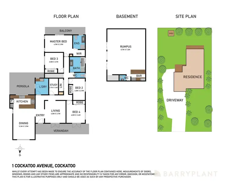 Floorplan of Homely house listing, 1 Cockatoo Avenue, Cockatoo VIC 3781