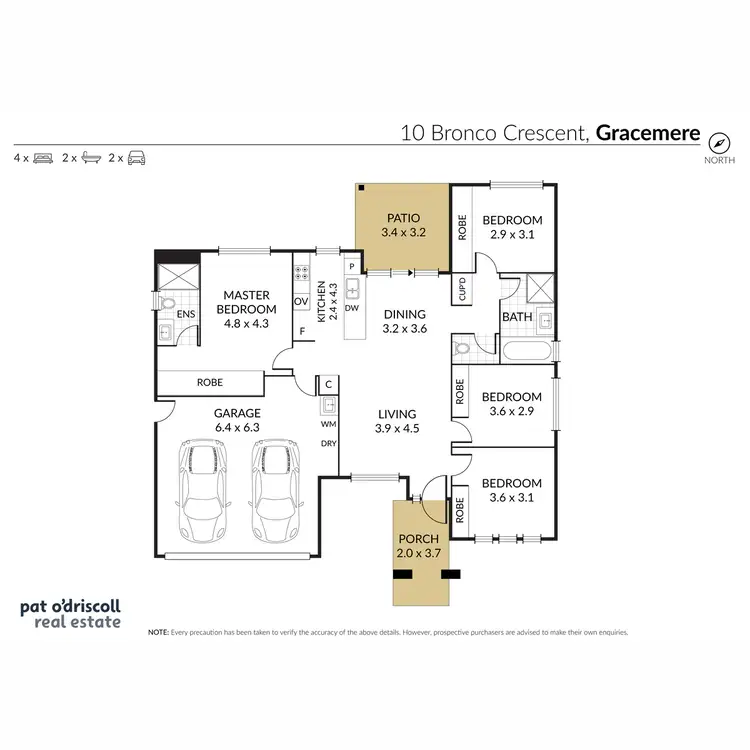 Floorplan of Homely house listing, 10 Bronco Crescent, Gracemere QLD 4702