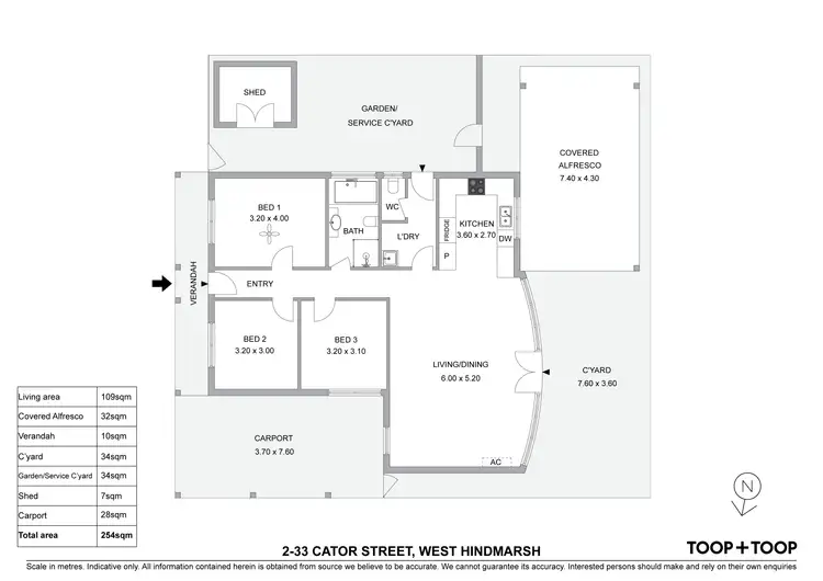 Floorplan of Homely unit listing, 2/33 Cator Street, West Hindmarsh SA 5007