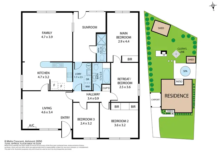 Floorplan of Homely house listing, 6 Malta Crescent, Ashmont NSW 2650